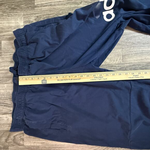 Adidas Men’s Navy Blue Logo Jogger Sweatpants 2XL Elastic Waist Cuffed Leg - Picture 7 of 8